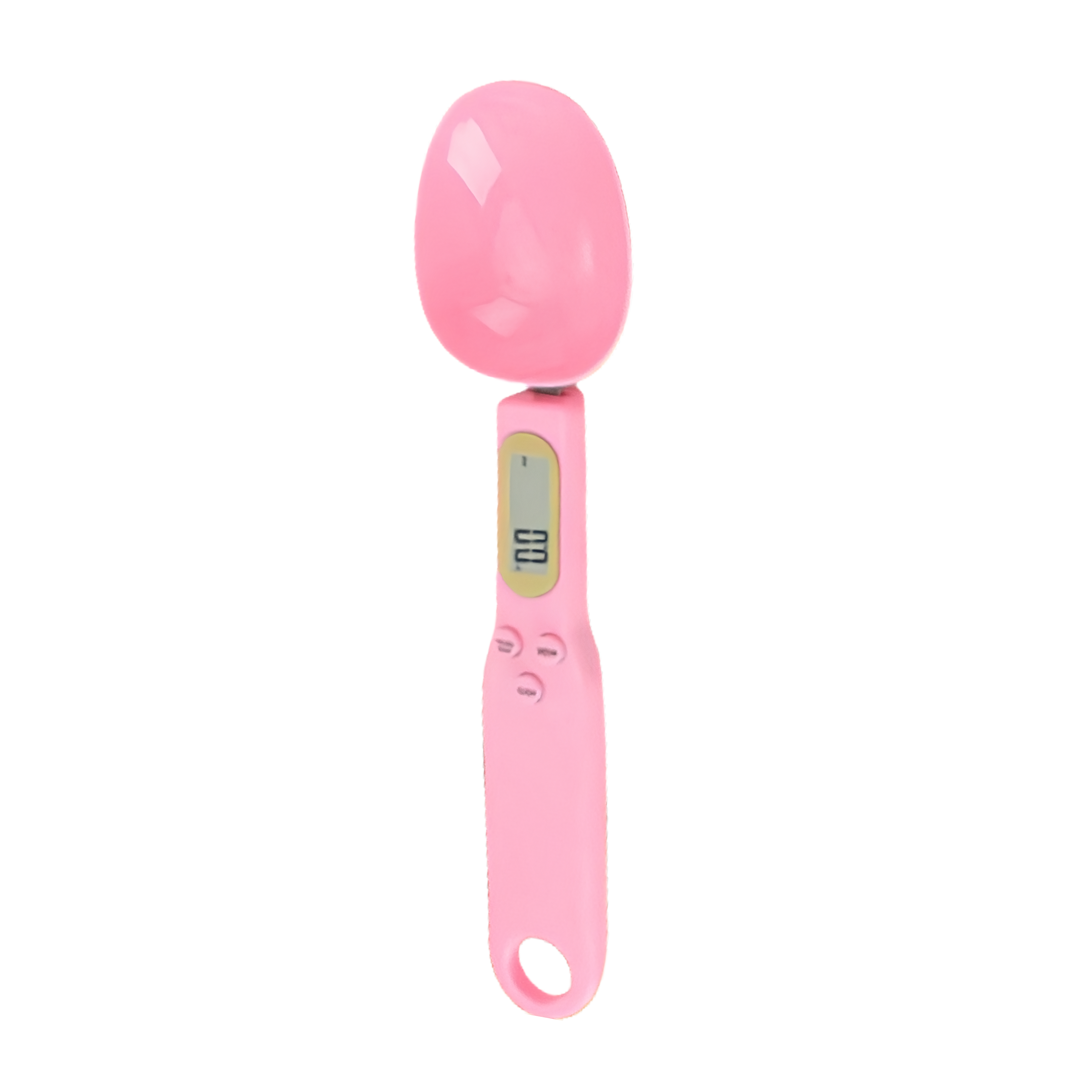 Cucchiaio dosatore elettronico rosa con display LCD grande, bilancia da cucina digitale compatta
