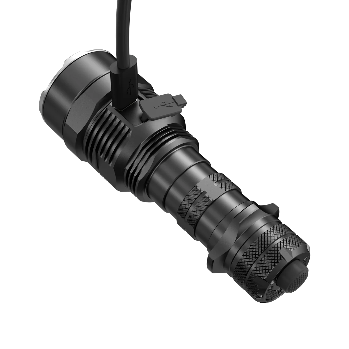 Torcia Elettrica Ricaricabile Lega Alluminio Impermeabile Cordino Clip Filo USB Luci Illuminazione - POWER SMARTECH