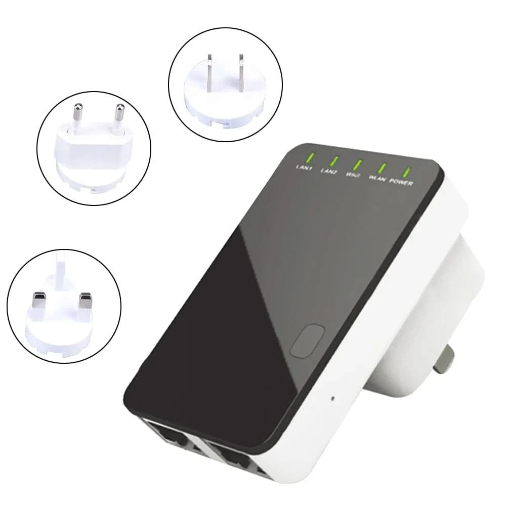 Router WiFi Spina EU/USA/UK Velocità 300Mbps Rete Connettività Elettronica Dispositivi - POWER SMARTECH