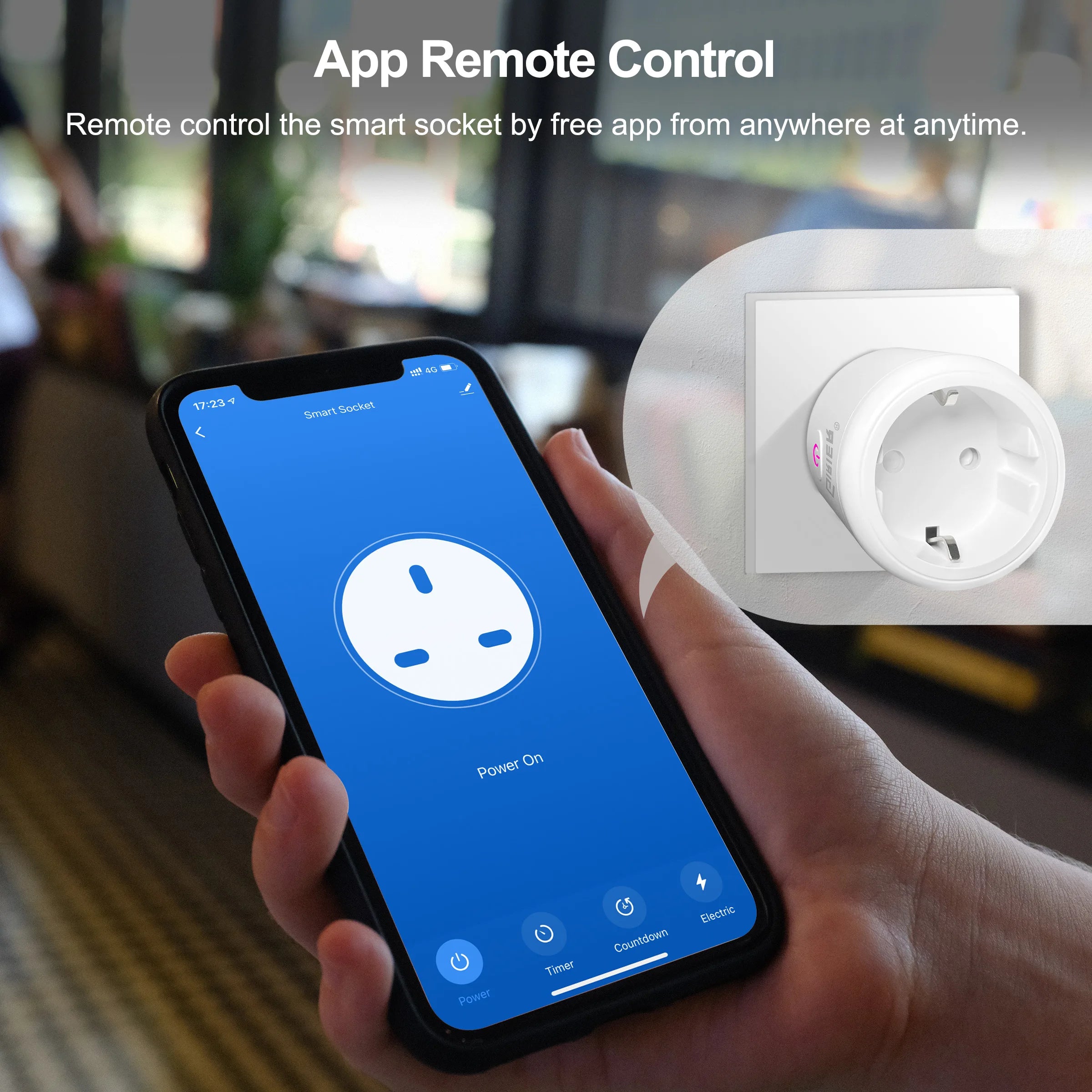 Presa Intelligente Smart Plug 20A WiFi Controllo Vocale Remoto APP Compatibile Alexa Google Home - POWER SMARTECH