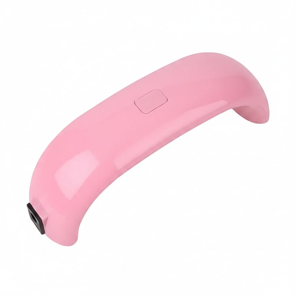 Lampada UV LED USB 9W mini per unghie, curvo, rosa, asciuga gel manicure