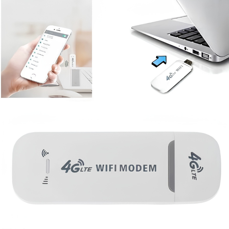 Router USB mobile 4G LTE WiFi, senza SIM, plug-and-play, compatibile con Linux/Android/Windows/MacOS desktop/notebook/tablet
