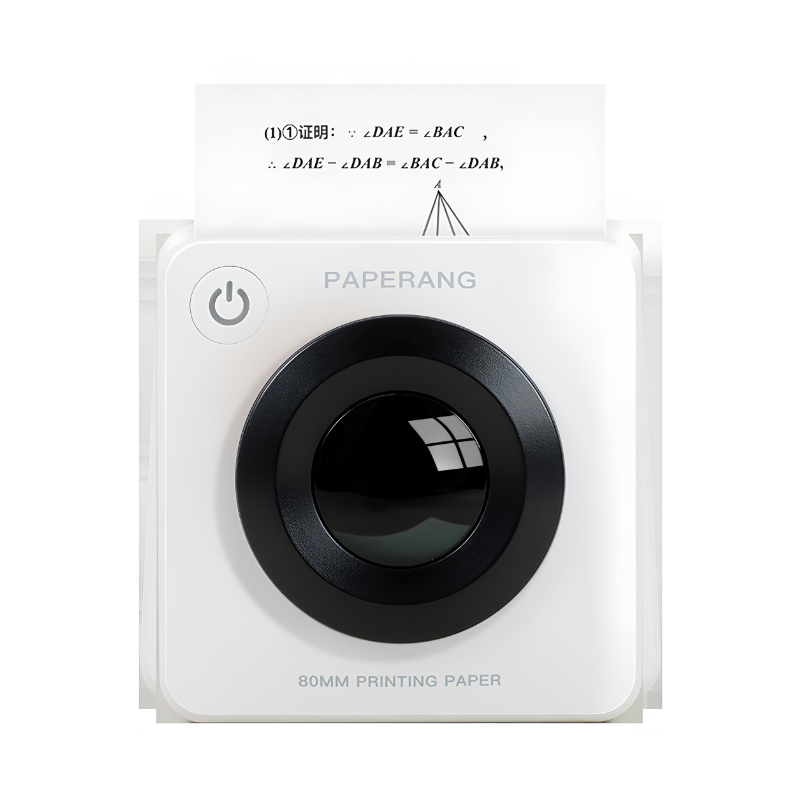 Stampante termica portatile bianca Paperang, formato 80mm, USB, 1 rotolo, dimensioni 100x100x50 mm, 284 g, compatibile con Android/iOS