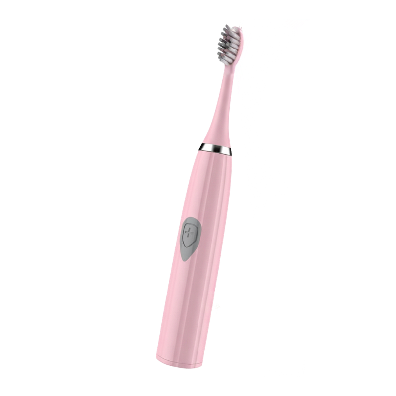 Spazzolino elettrico ricaricabile impermeabile rosa con testina intercambiabile