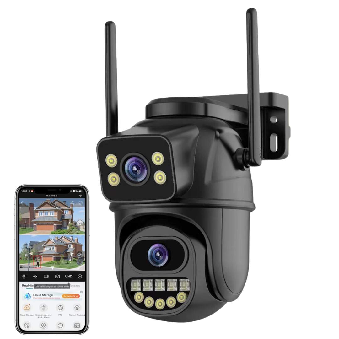 Telecamera Memoria WiFi 4PM 8PM Esterno Sicurezza Videocamera Videosorveglianza Casa Giardino Artificiale Alta Definizione Colore - IN POWER SMARTECH