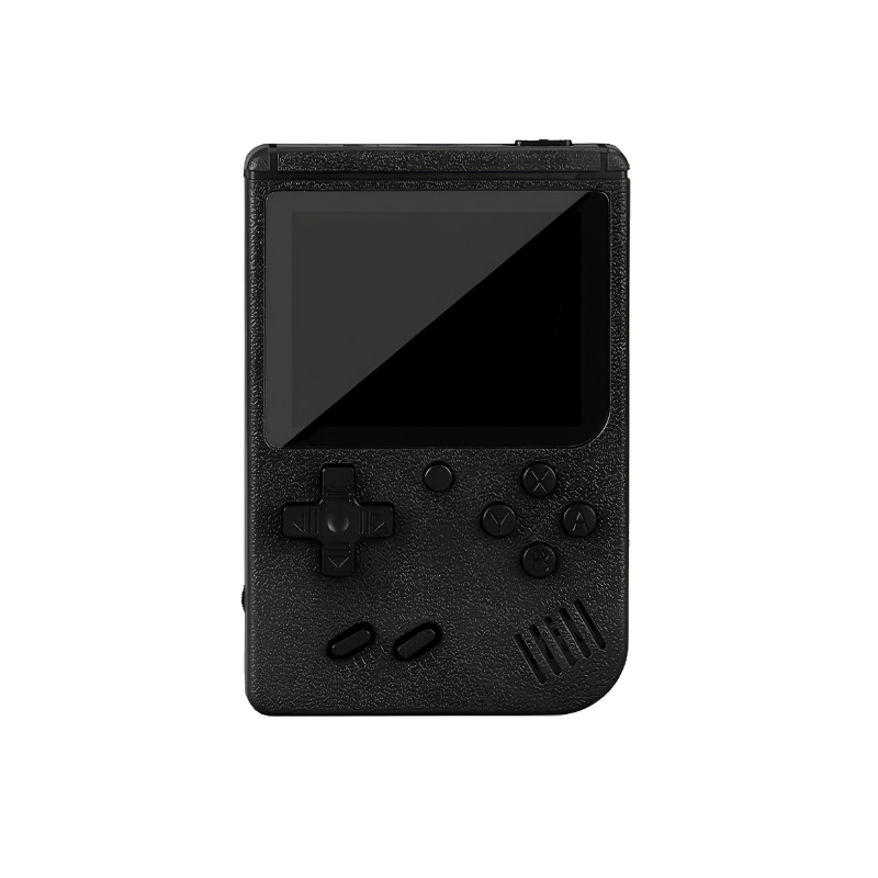 Console portatile retrò con schermo LCD, D-pad e pulsanti, ricaricabile, oltre 400+ giochi