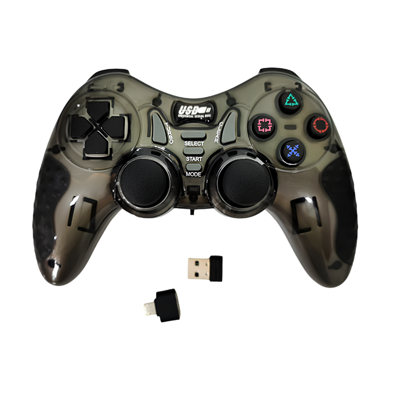 Controller wireless con dongle USB incluso, colore rosso/grigio, confezione blister, dimensioni 15,6×10×6,3 cm
