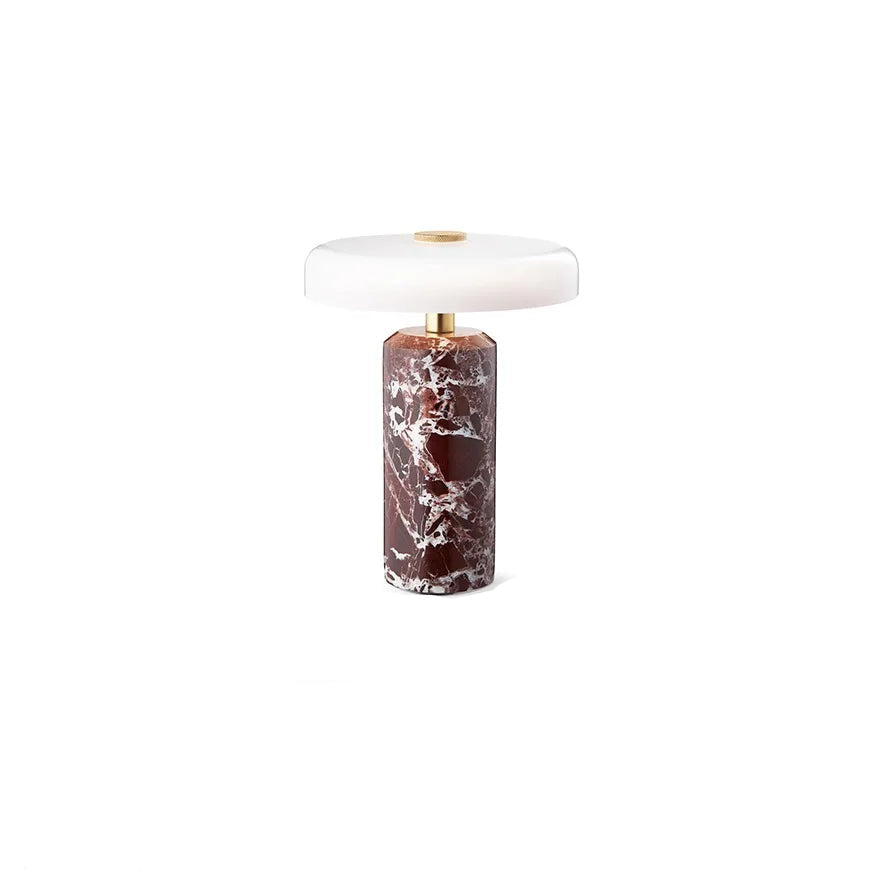Lampada Tavolo Touch Ricarica USB Marmo Elegante Diversi Colori