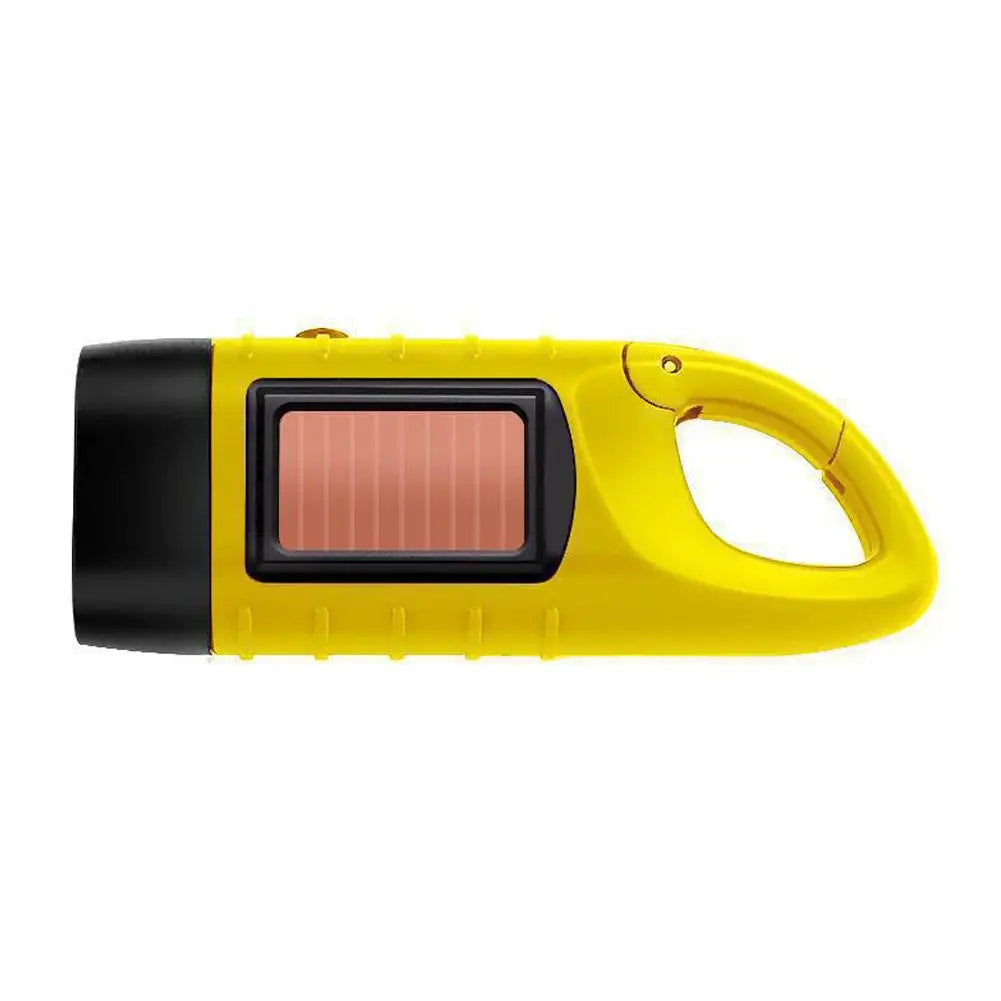 Torcia LED Manovella Energia Solare Ricaricabile Luce Emergenza Diverse Colorazioni