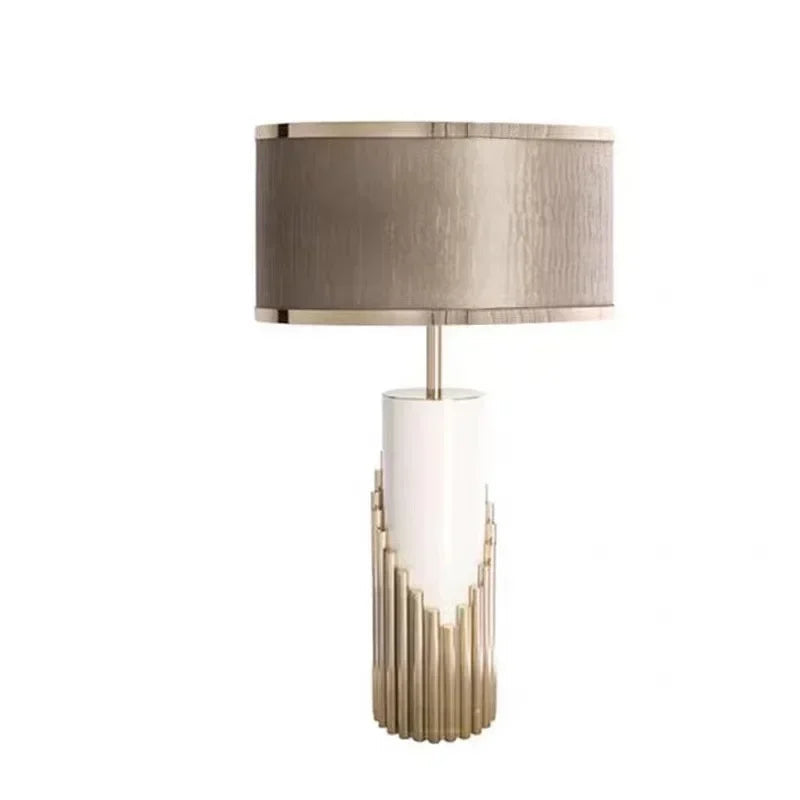 Lampada Led Materiale Metallo Con Marmo Decorazione Elegante Design Moderno Arredo Casa