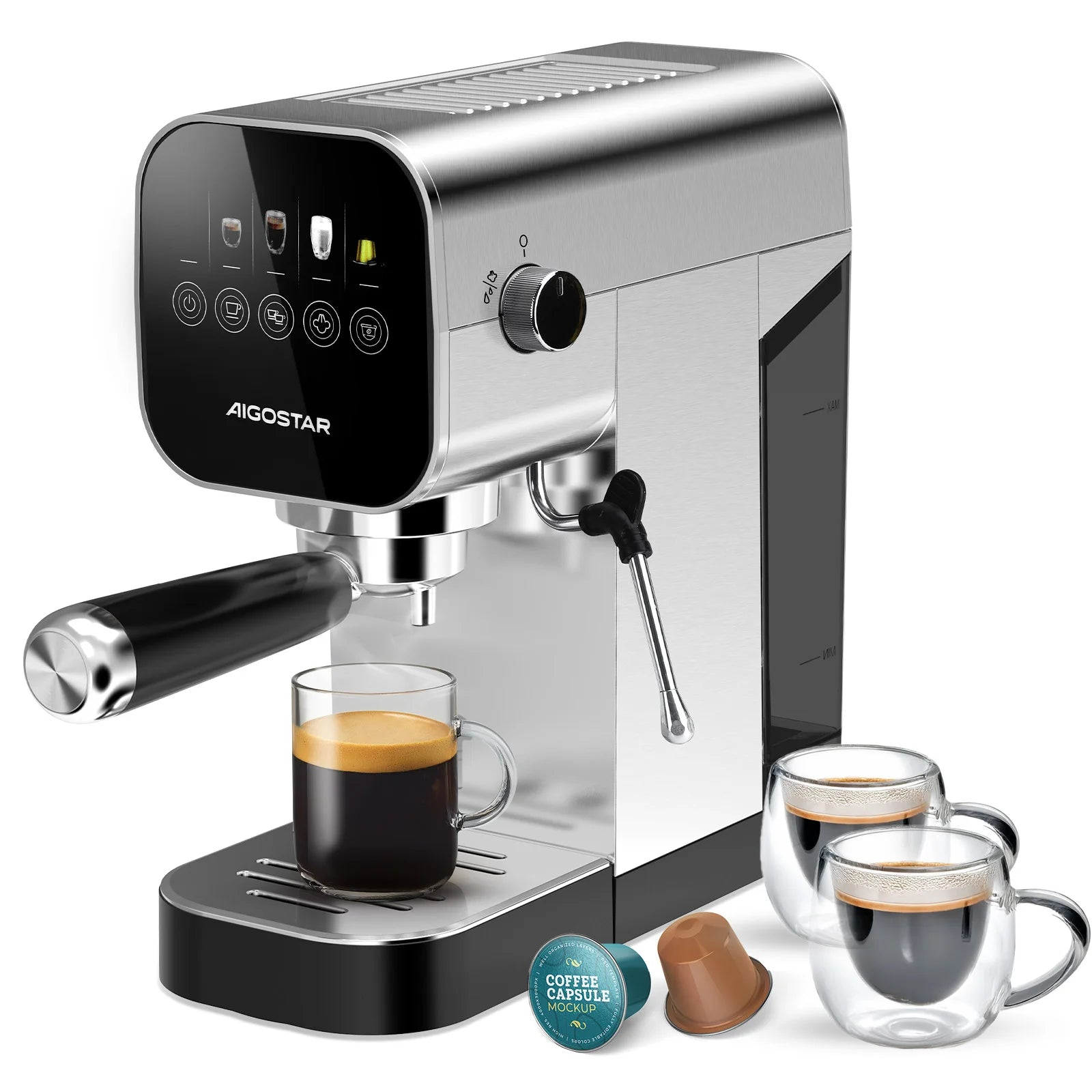Macchinetta Caffè Schiuma Touch Screen Caffè Cappuccino Accessori Inclusi