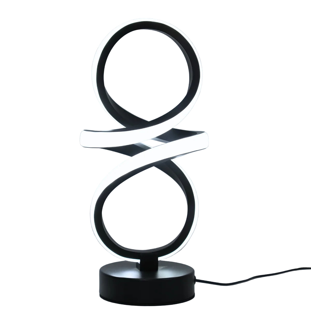 Lampada Tavolo Creativa Spirale LED Regolabile 3 Colori Alimentatore USB