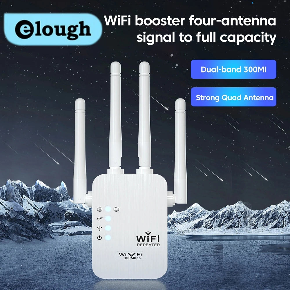 Ripetitore Wifi Amplificatore Segnale Spina EU/USA Velocità Trasmissione 300Mbps Rete Connettività Elettronica - POWER SMARTECH