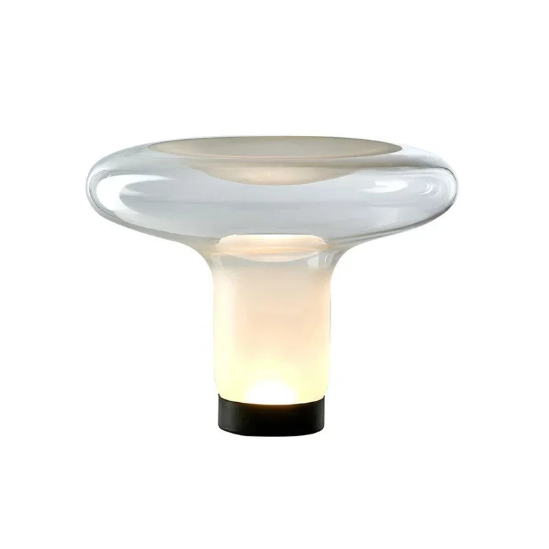 Lampada Trasparente Tavolo Forma Design Moderno Resina Vetro
