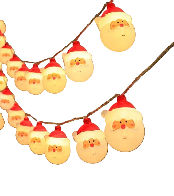Luci Decorative Babbo Natale Lucine 10 Pezzi Colore Rosso Luce Calda