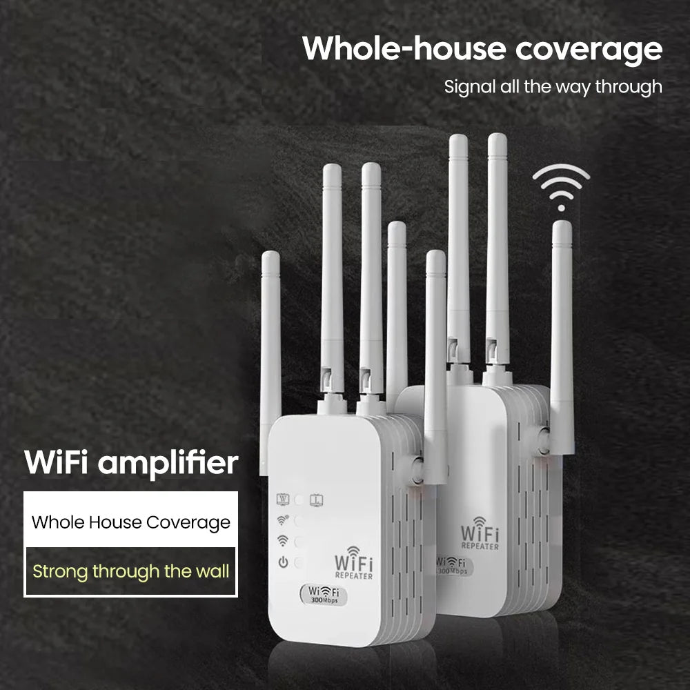 Ripetitore Wifi Amplificatore Segnale Spina EU/USA Velocità Trasmissione 300Mbps Rete Connettività Elettronica - POWER SMARTECH