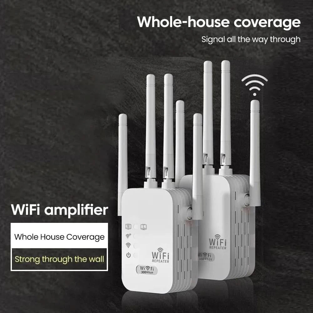Ripetitore Wifi Amplificatore Segnale Spina EU/USA Velocità Trasmissione 300Mbps Rete Connettività Elettronica - POWER SMARTECH