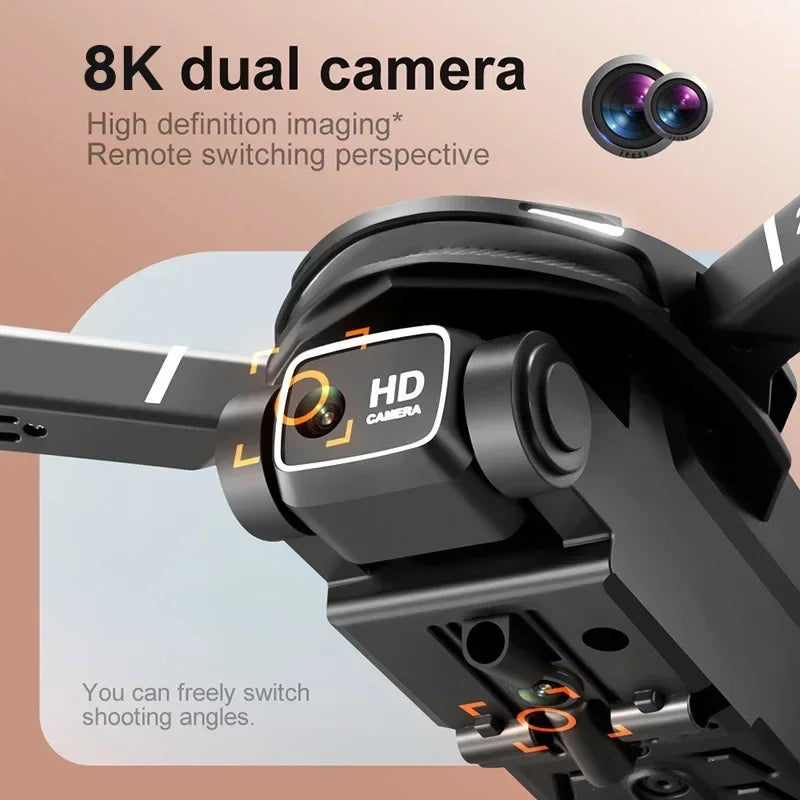 Drone Telecomandato Batteria 8K Risoluzione Fotocamera Ricaricabile USB Pieghevole WiFi Eliche Ricambio Accessori Controllo Remoto Domotica - POWER SMARTECH