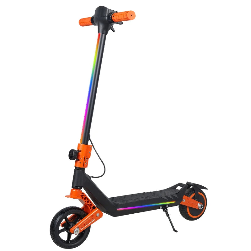 Monopattino pieghevole per bambini, 130W, sospensioni doppie, LED RGB, max 16 km/h, autonomia 10 km, regalo ideale