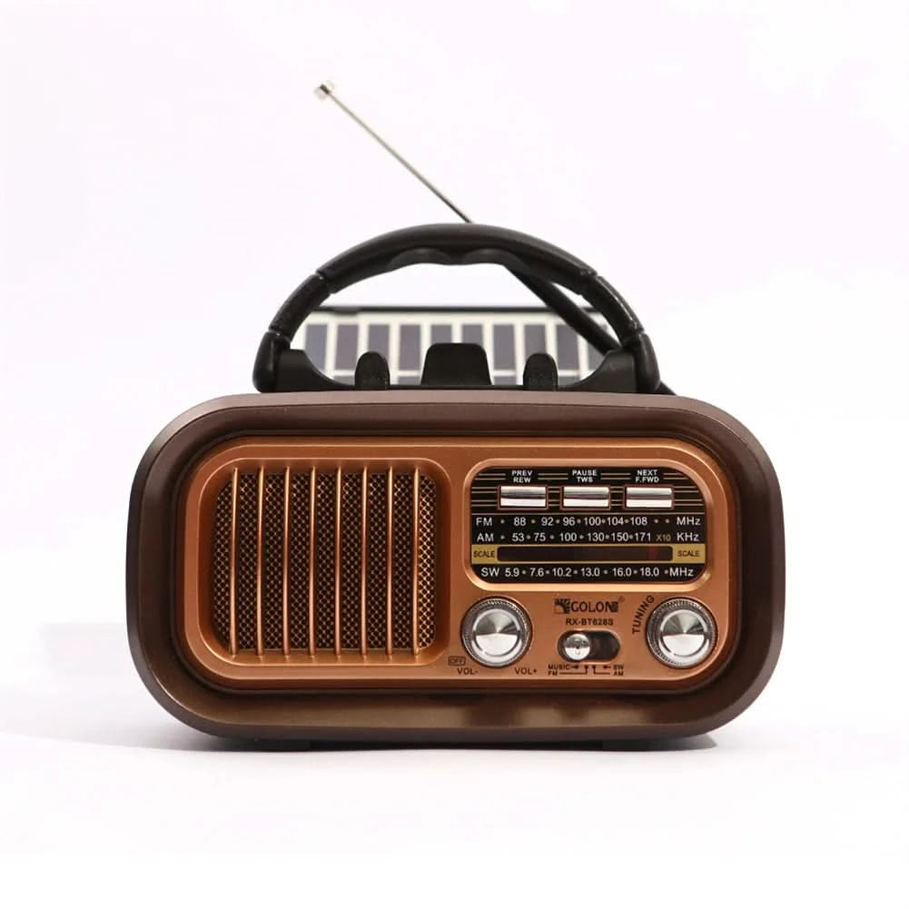 Radio Effetto Vintage Ricarica Raggi Solari USB FM AM SW Portatile Accessori Audio Elettronica - POWER SMARTECH