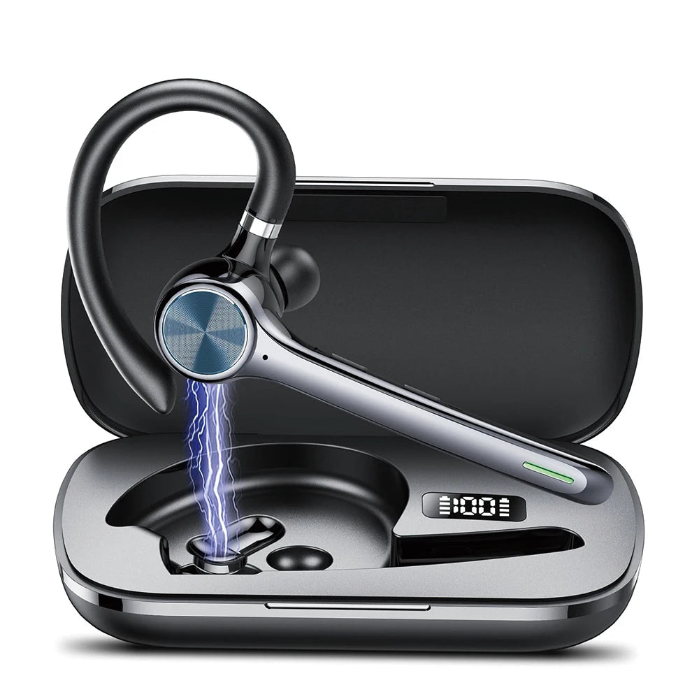 Auricolare Bluetooth Microfono Cancellazione Rumore Pulsante Disattivazione Auricolare Wireless Bluetooth