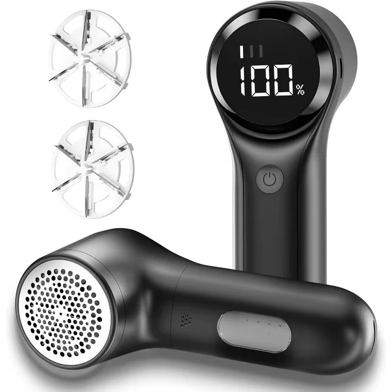 Rimuovi Pelucchi Elettrodomestici Ricaricabile Display LED Colore Nero 2 Ricambi