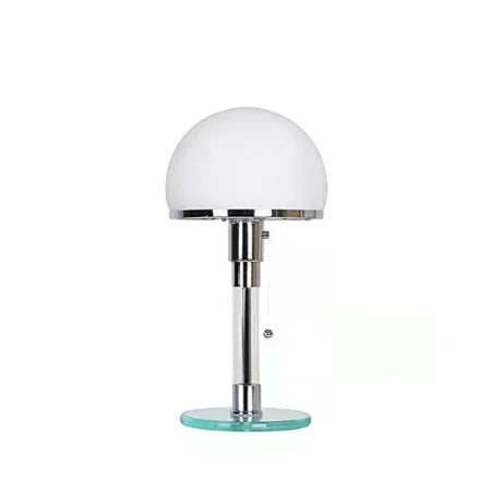 Moderna Lampada Nordica Minimal LED Argento Bianco Vetro