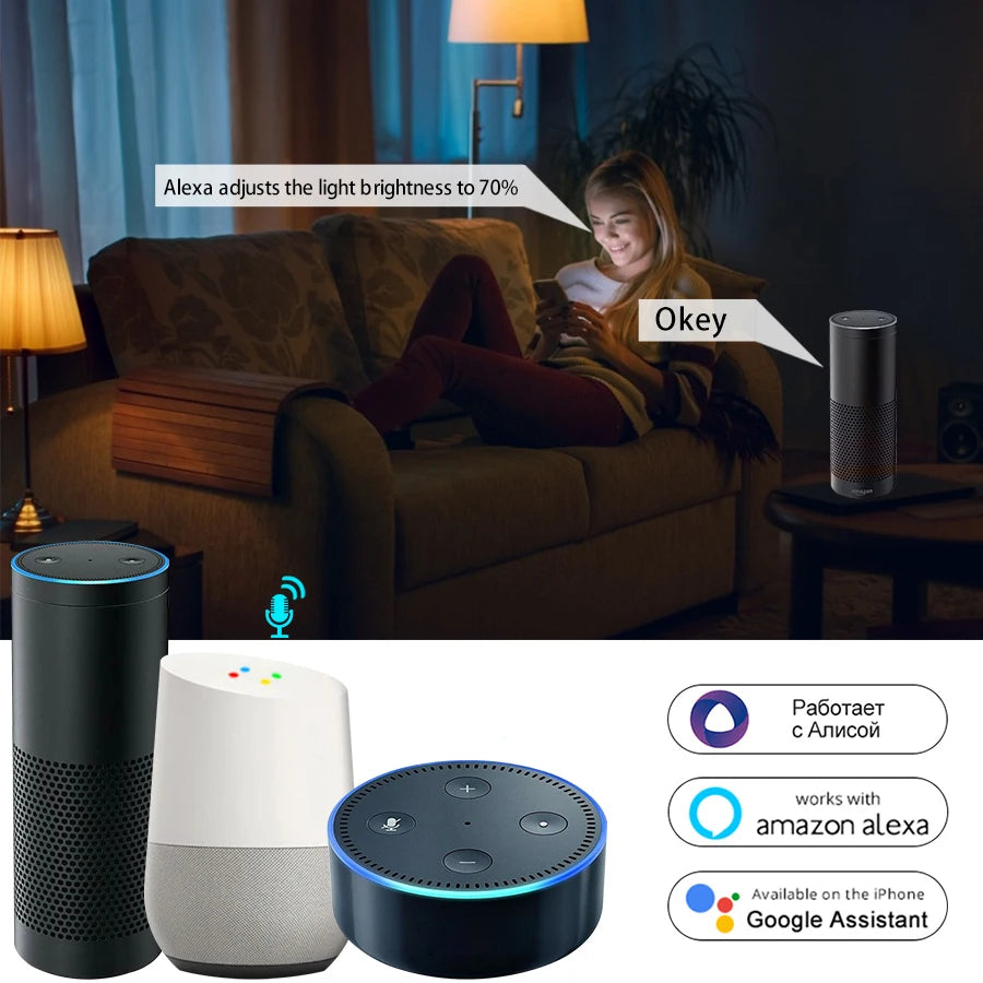 Lampadina Intelligente RGB Smart Life Controllo Remoto APP Comando Vocale Alexa WiFi Attacco E14 - POWER SMARTECH
