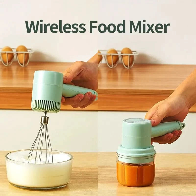 Frullatore Elettrico USB Ricaricabile Portatile Tensione 6V Potenza 18W Verde Pastello Elettrodomestici Casa Cucina Cibo - POWER SMARTECH
