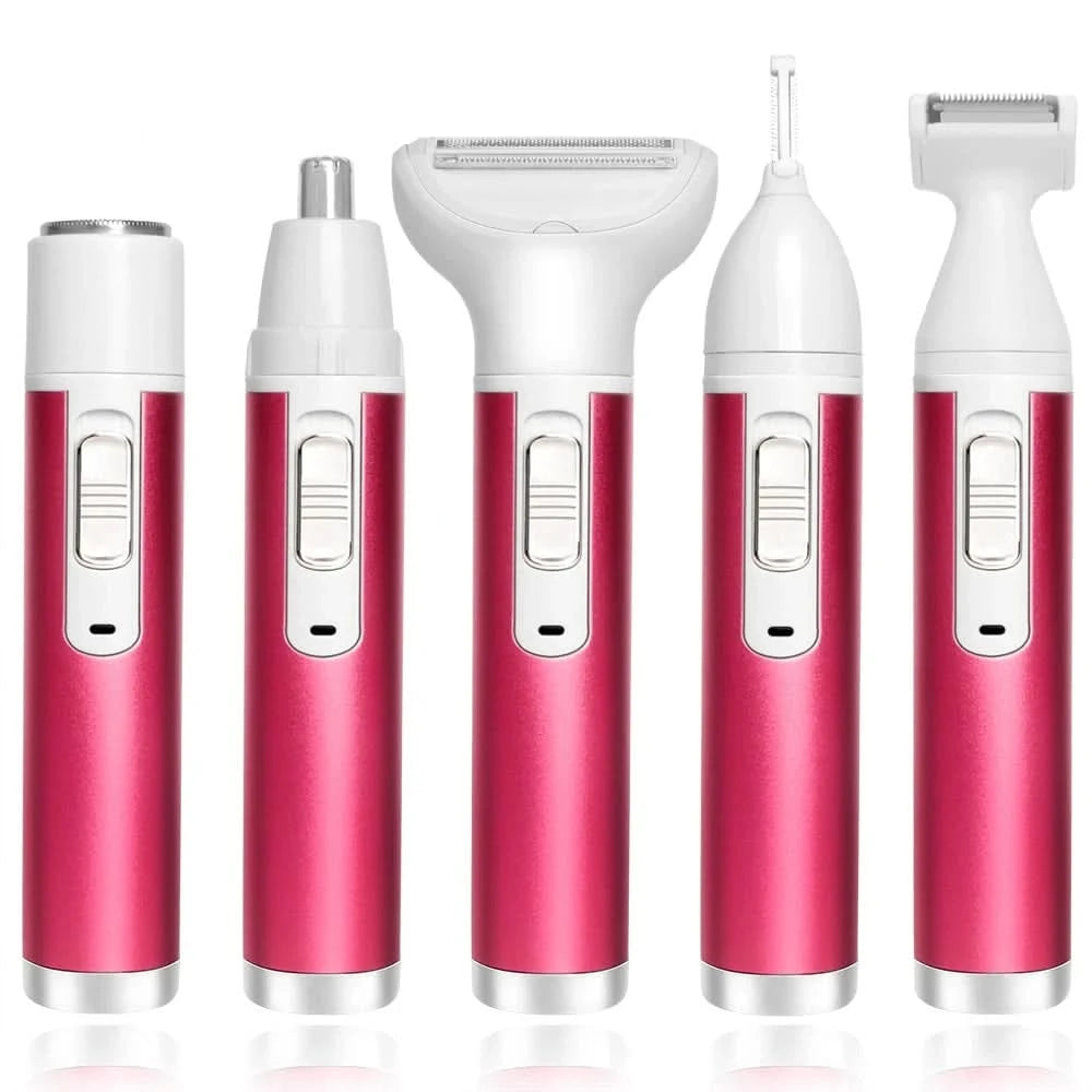 Depilatore 5in1 Diverse Testine Incluse USB Ricaricabile Accessori Epilazione Donna Uomo Universale Cura Persona Elettrodomestico Estetico - POWER SMARTECH