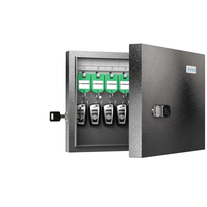 Cassaforte Chiavi 16 Spazi Acciaio Resistente APP Safe Box Parete Sospesa Serratura Combinazione Sicurezza Protezione - IN POWER SMARTECH