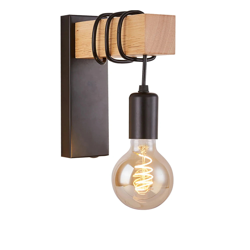 Lampada Moderna Da Camera Cucina Studio Camera Illuminazione Lampade E Lampadine Legno Colore Nero - IN POWER SMARTECH