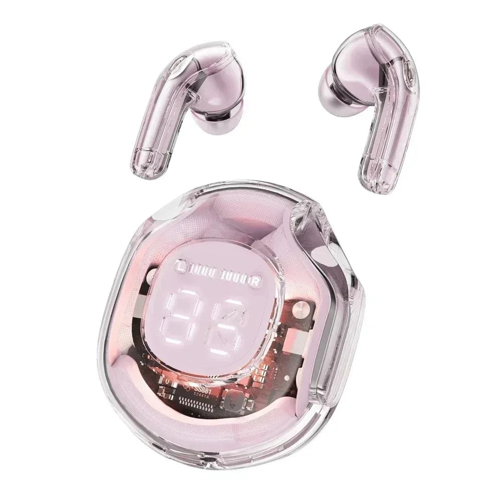 Auricolari Bluetooth Trasparenti Display Digitale LED Auricolari Wireless Diverse Colorazioni