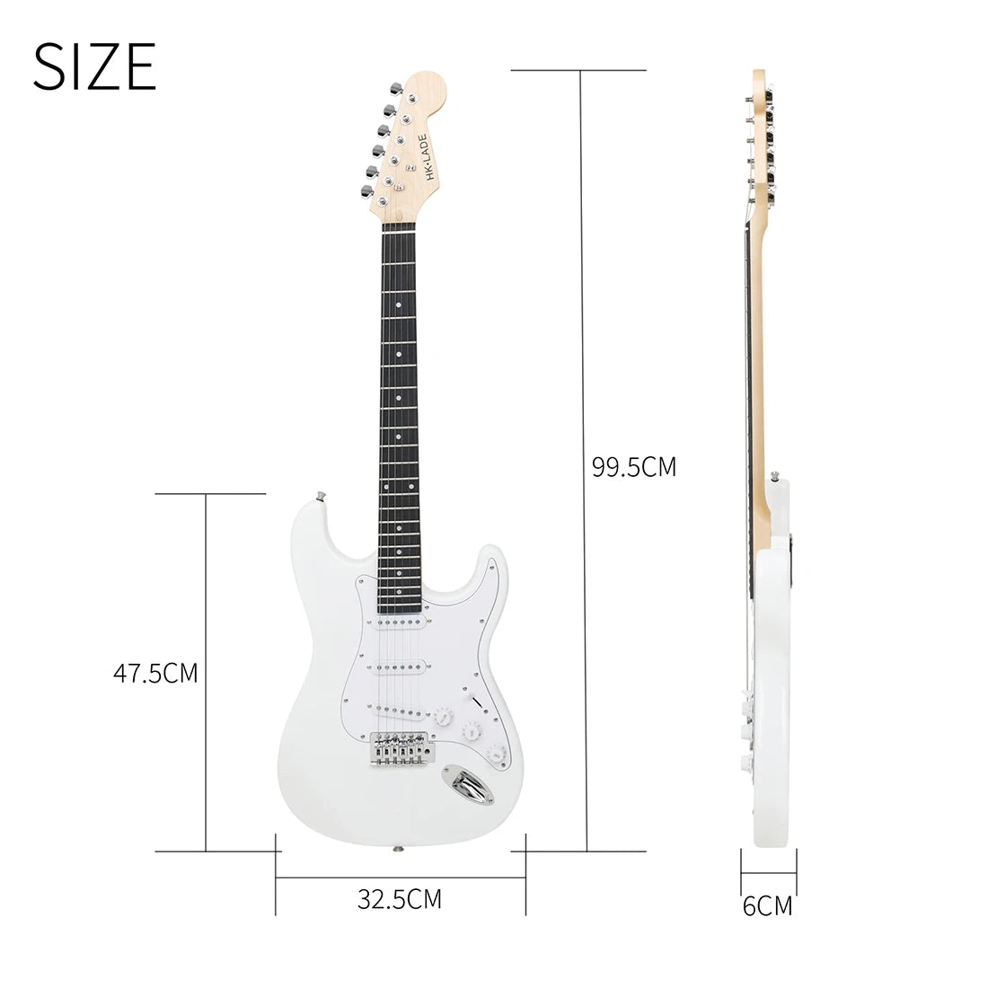Chitarra Elettrica Set Accessori Inclusi Palissandro Legno Catalpa Acero Componenti Elettroniche Alta Qualità 36 Pollici - IN POWER SMARTECH