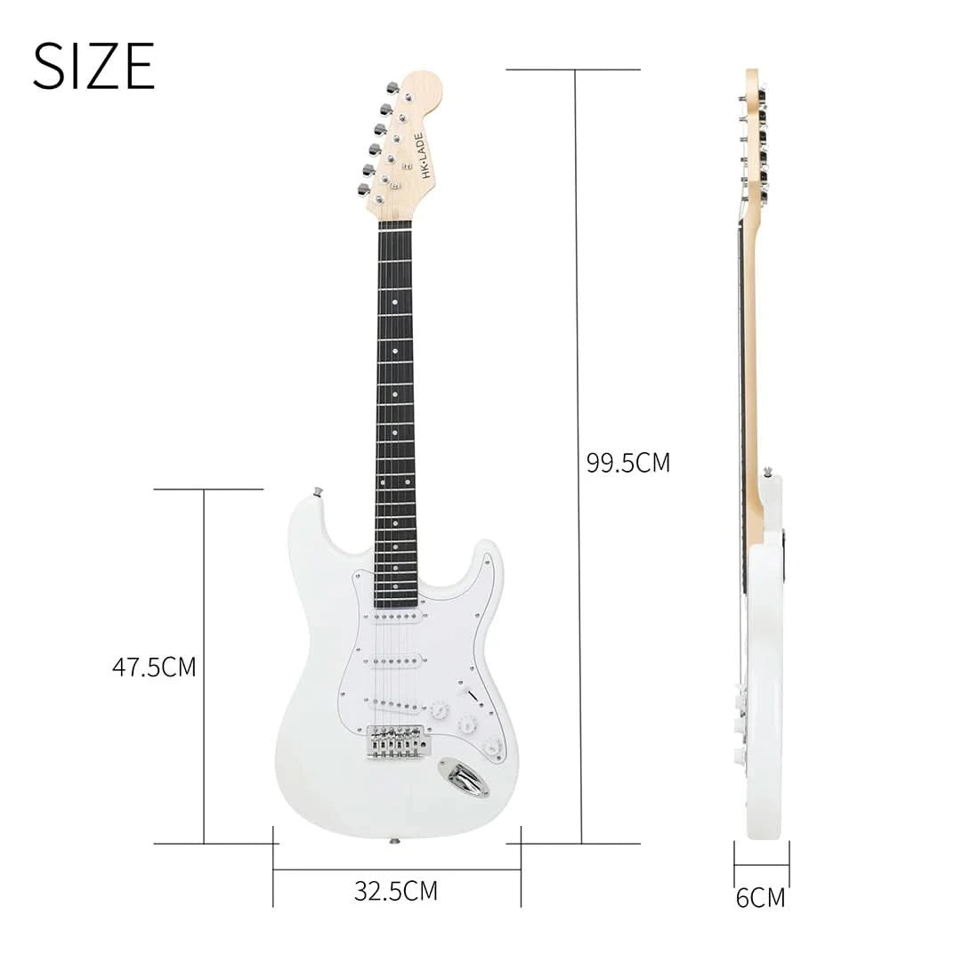 Chitarra Elettrica Set Accessori Inclusi Palissandro Legno Catalpa Acero Componenti Elettroniche Alta Qualità 36 Pollici - IN POWER SMARTECH