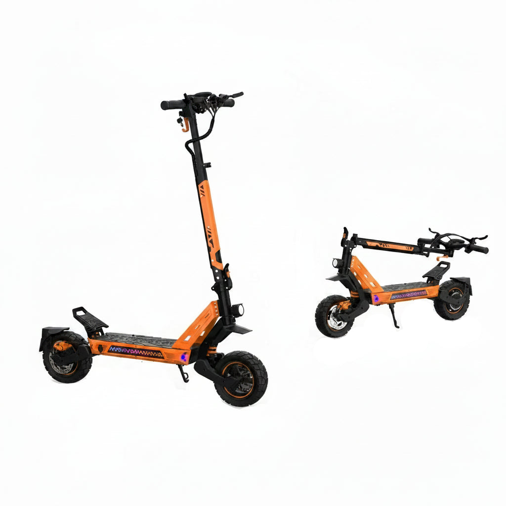 Monopattino elettrico 1200W pieghevole, velocità max 50 km/h, autonomia 40-50 km, batteria 48V 15.6Ah, 10''.