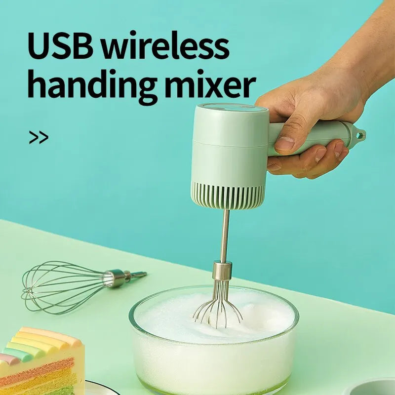 Frullatore Elettrico USB Ricaricabile Portatile Tensione 6V Potenza 18W Verde Pastello Elettrodomestici Casa Cucina Cibo - POWER SMARTECH