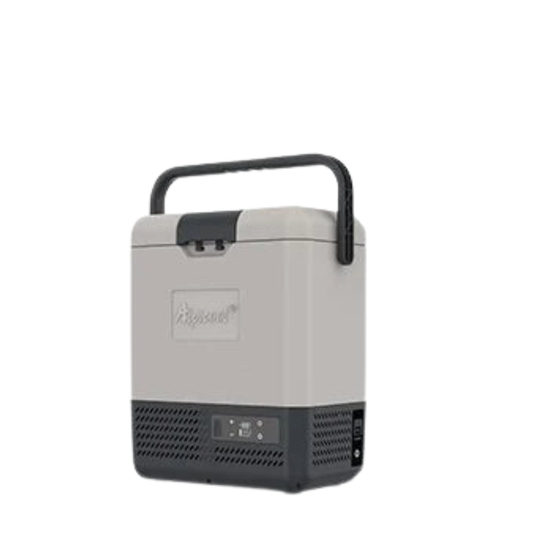 Mini Frigo Materiale ABS Grigio Capacità 8L 12V Portatile Fresco Viaggio Maniglia