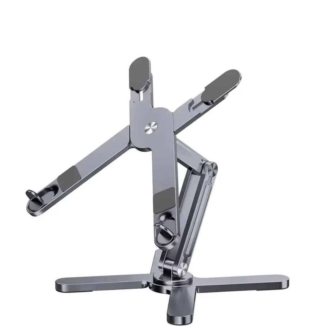 Supporto Pc Base Rotante 360° Metallo Portatile Scrivania