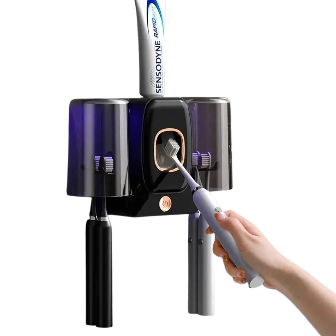 Porta Spazzolino Sterilizzante Intelligente UV Parete Dispenser Dentifricio