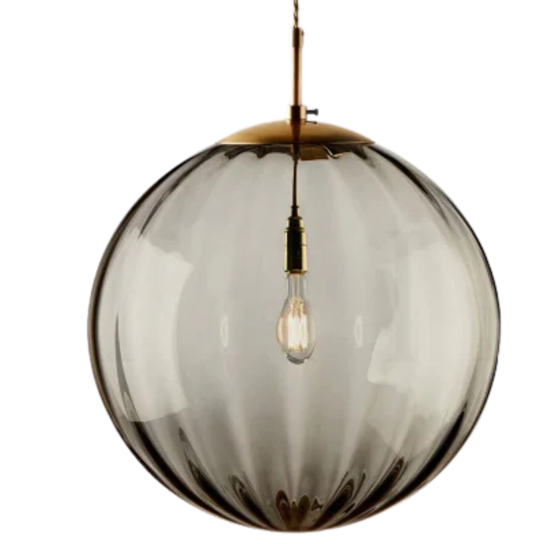 Lampadario Materiale Vetro Modello Sfera Diverse Colorazioni Design Moderno Innovativo Elegante