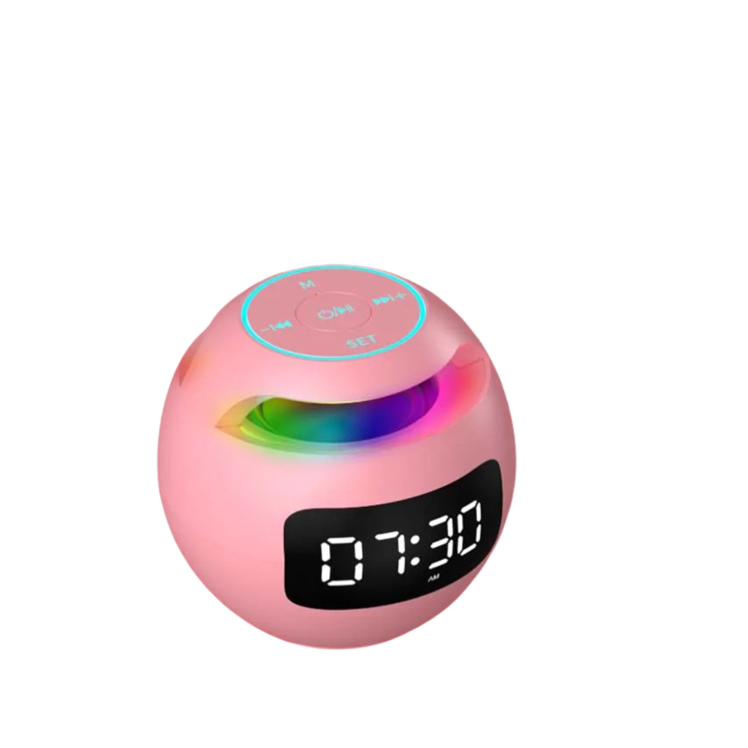 Mini Altoparlante Bluetooth Cassa Audio Bluetooth Senza Fili Display LED Sveglia Riproduzione Musicale