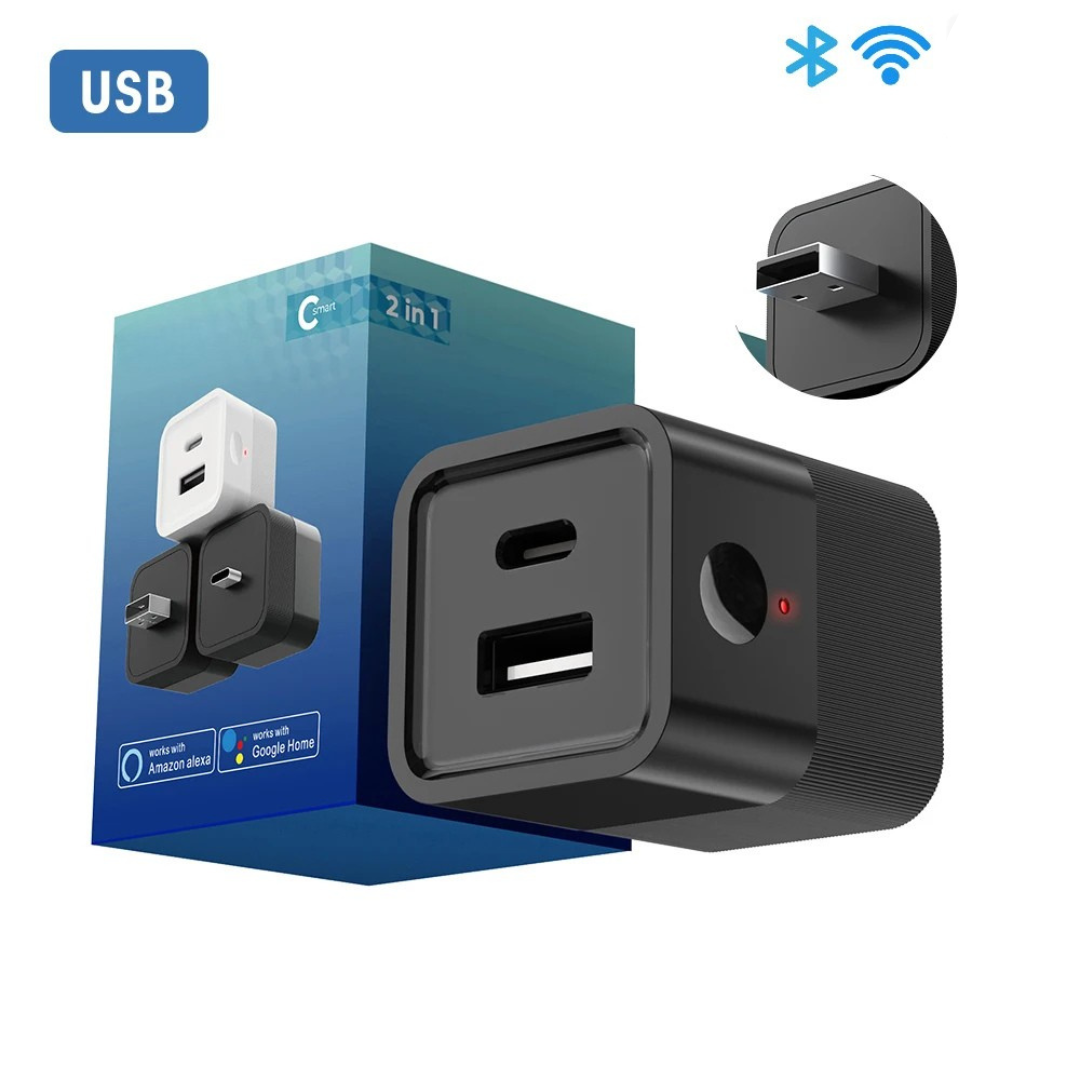 Presa Wireless WIFI Adattatore Alimentazione USB Doppia Porta Caricatore