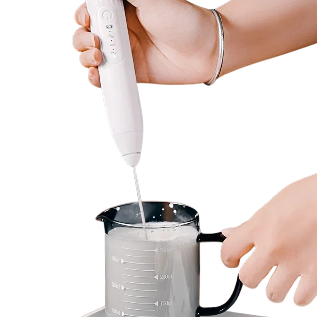 Montalatte 2 In 1 USB Ricaricabile Frullino Elettrico Frusta Miscelatore Doppia Testa Agitatore