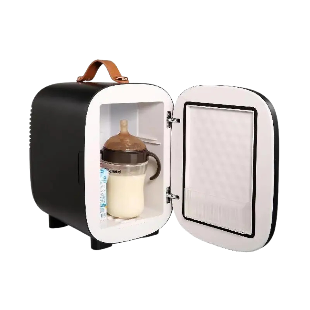 Minifrigo Maniglia Ecopelle Piccole Dimensioni Portatile Rivestito Alluminio