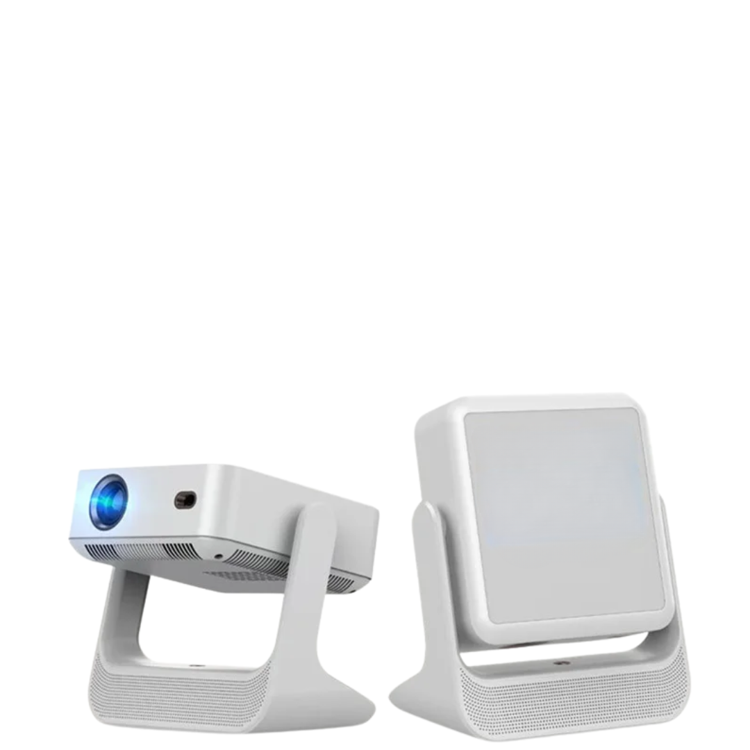 Proiettore Portatile 4K Doppio schermo Touch Materiale ABS Bianco