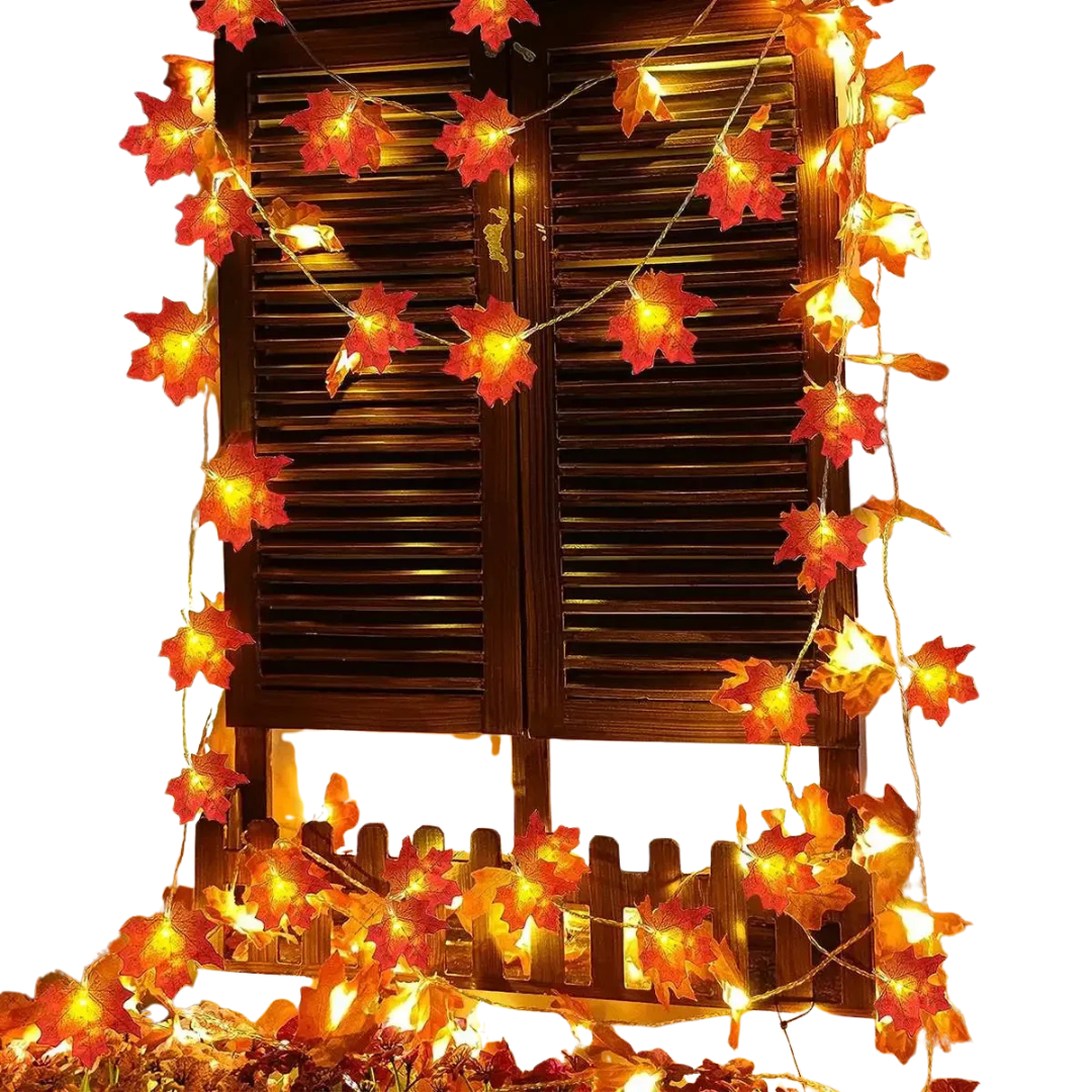 Luci Decorative Atmosfera Autunno Foglie Decorazione Casa Impermeabili