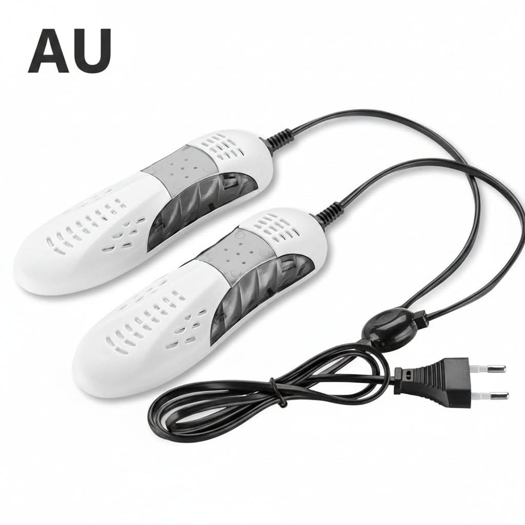 Asciugascarpe elettrico multifunzione, doppio, in plastica, 12 W, 220 V, pronto in 3–5 min, confezione: 1 pezzo