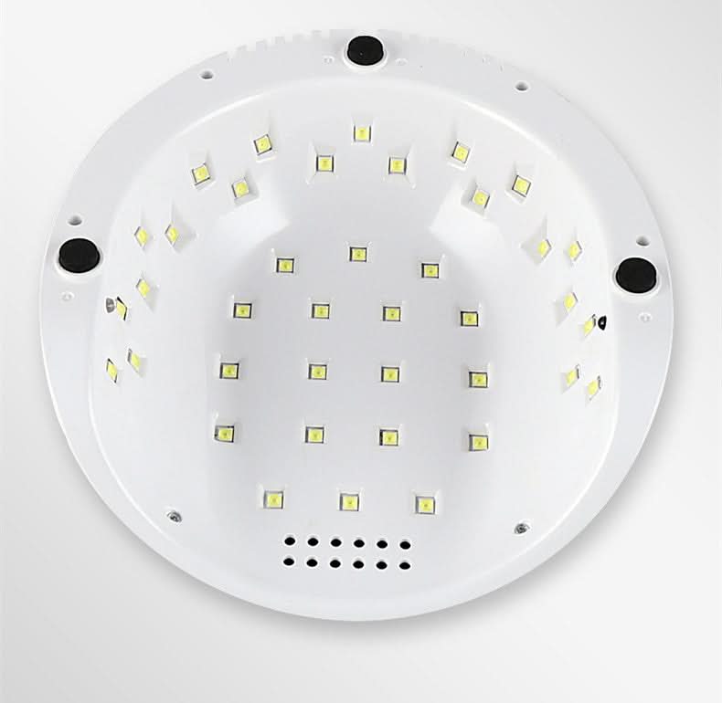 Lampada LED circolare per asciugare lo smalto, 39 LED, 86W, ABS, bianca; include cavo di alimentazione e manuale