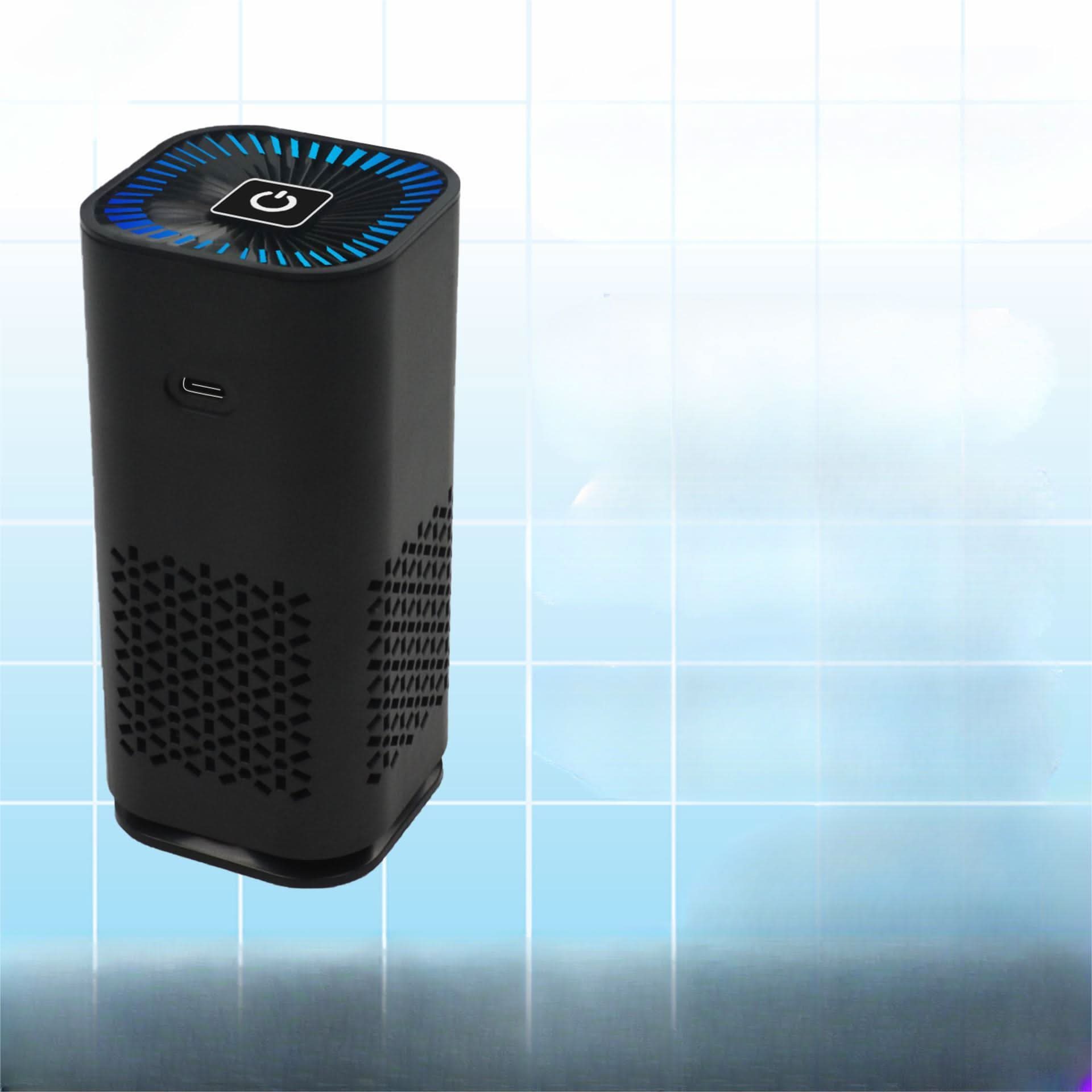 Purificatore d'aria portatile con ioni negativi, elimina formaldeide, polvere, fumo e odori in auto e casa